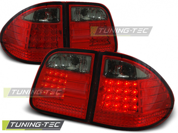 LED Upgrade Design Rückleuchten für Mercedes Benz E-Klasse W210 T-Modell 95-02 rot/rauch