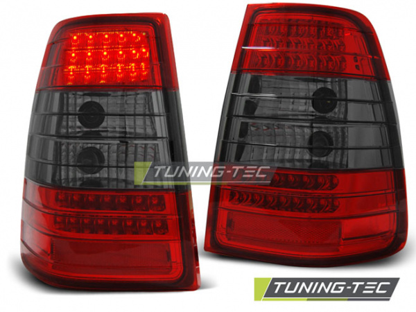 LED Upgrade Design Rückleuchten für Mercedes Benz E-Klasse W124 T-Modell 85-98 rot/rauch