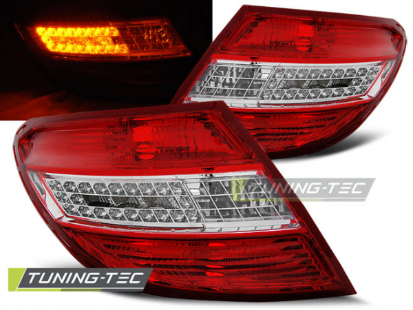 LED Upgrade Design Rückleuchten für Mercedes Benz C-Klasse W204 07-10 rot/klar