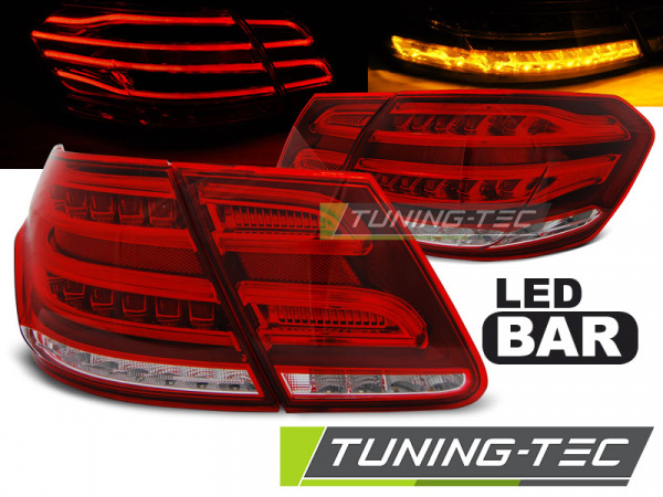 Voll LED Upgrade Design Rückleuchten für Mercedes Benz E-Klasse W212 Limousine 09-13 rot/klar (für Halogen Blinker)