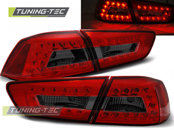 LED Upgrade Design Rückleuchten für Mitsubishi Lancer 8 Limousine 08-11 rot/rauch