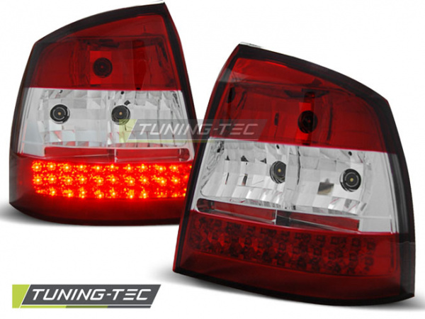 LED Upgrade Design für Rückleuchten Opel Astra G 97-04 rot/klar