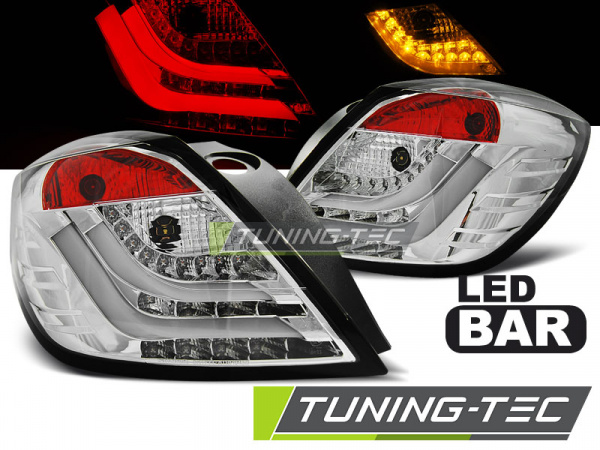 LED Lightbar Design Rückleuchten für Opel Astra H GTC (3-Türer) 04-09 chrom