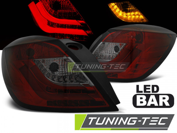 LED Lightbar Design Rückleuchten für Opel Astra H GTC (3-Türer) 04-09 rot/rauch