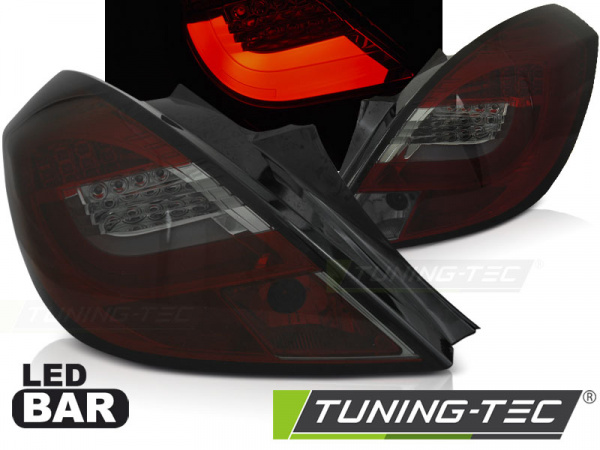 LED Lightbar Design Rückleuchten für Opel Corsa D (3-Türer) 06-14 rot/rauch