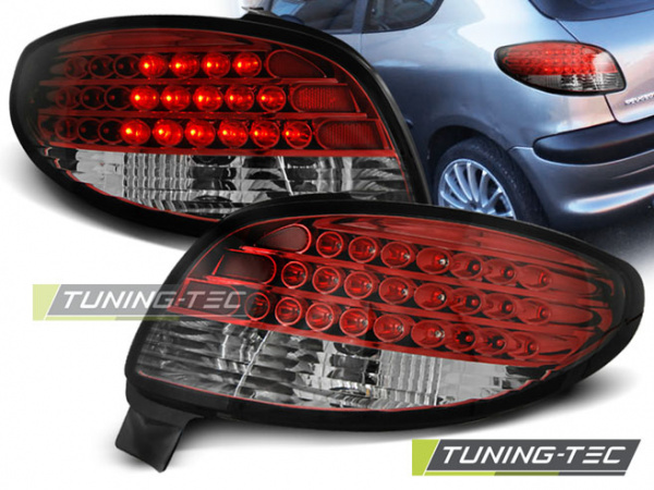 LED Upgrade Design Rückleuchten für Peugeot 206 98-05 rot/klar