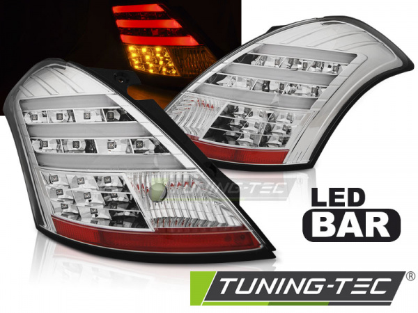 LED Lightbar Design Rückleuchten für Suzuki Swift V 10-17 chrom