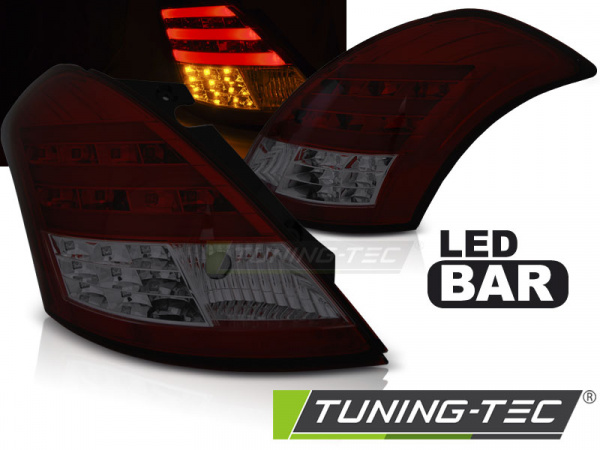 LED Lightbar Design Rückleuchten für Suzuki Swift V 10-17 rot/rauch