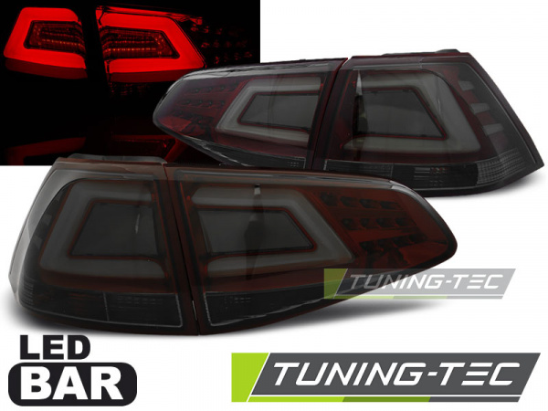 LED Lightbar Design Rückleuchten für VW Golf 7 (VII) 13-17 schwarz / rauch