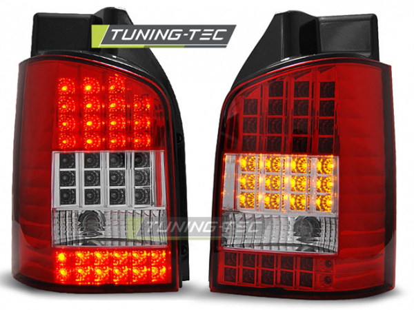 LED Upgrade Design Rückleuchten für VW T5 03-09 rot/klar (Heckklappe)