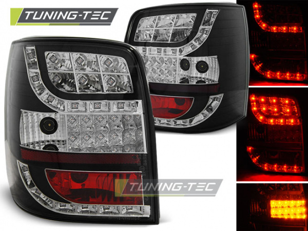 LED Upgrade Design Rückleuchten für VW Passat 3B (B5) Variant 96-00 schwarz/klar mit LED Blinker