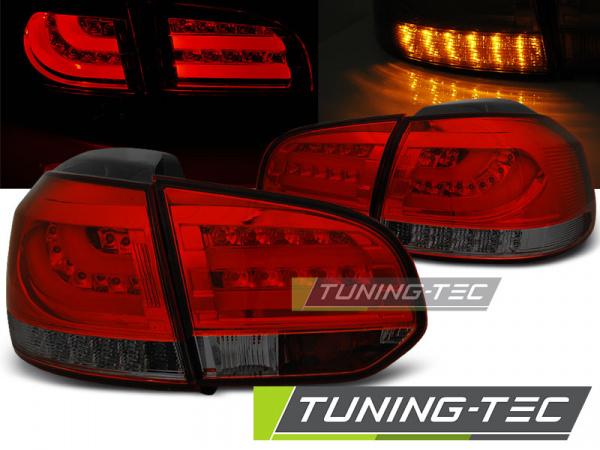 LED Lightbar Design Rückleuchten für VW Golf 6 (VI) 08-12 rot/rauch