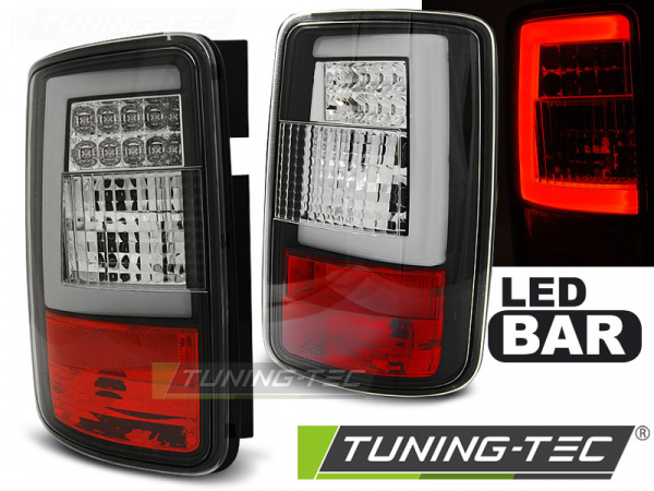 LED Lightbar Design Rückleuchten für VW Caddy 3 (2K) 03-14 schwarz/klar