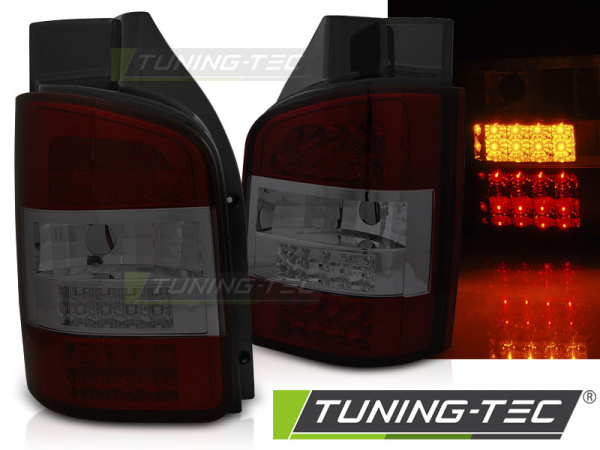 LED Upgrade Design Rückleuchten für VW T5 03-09 rot/rauch (Doppeltürer)