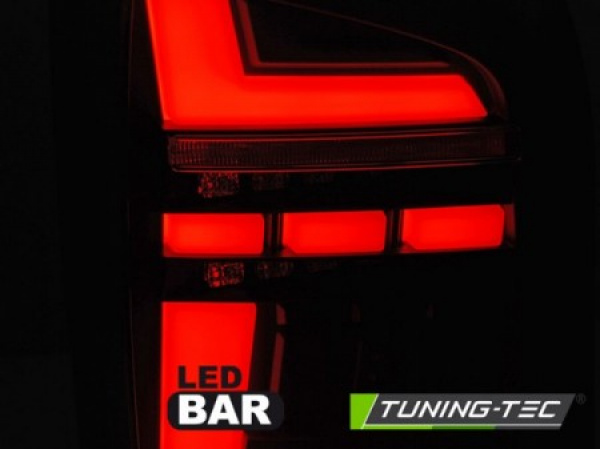 Voll LED Lightbar Design Rückleuchten für VW T5 Facelift (GP) 10-15  rot/rauch mit dynamischen Blinker