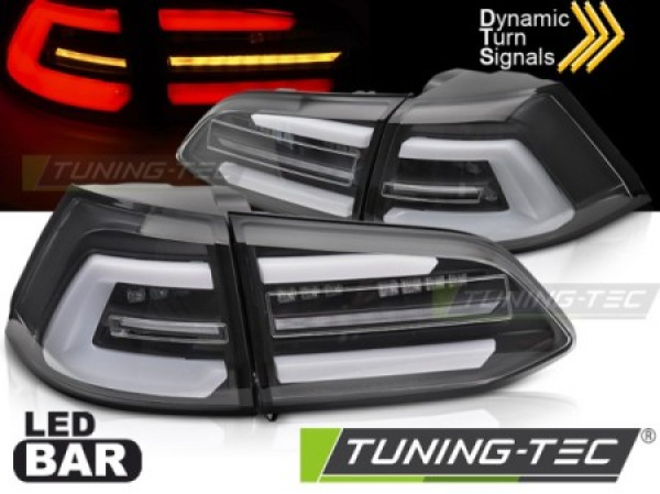 VOLL LED Upgrade Design Rückleuchten Set für VW Golf 7 (VII) Variant (Kombi) 12-17 schwarz mit dynamischem LED Blinker