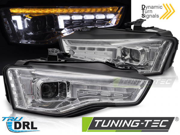 Xenon Upgrade LED Tagfahrlicht Scheinwerfer Set für Audi A5 Facelift 11-16 Chrom mit dyn. Blinker