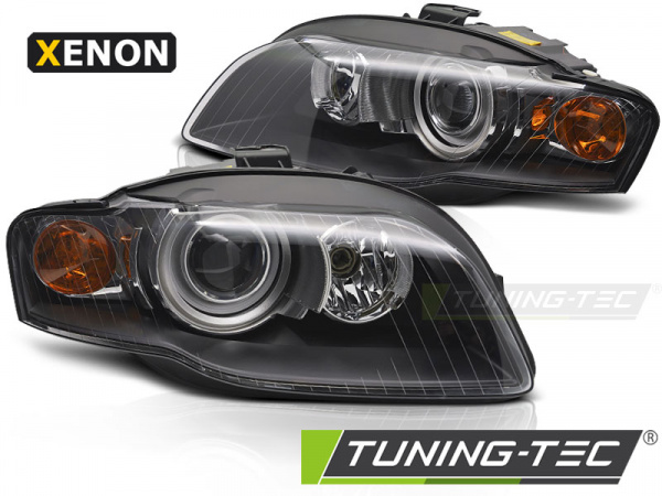 XENON Upgrade Design Scheinwerfer Set für Audi A4 B7 05-08 schwarz