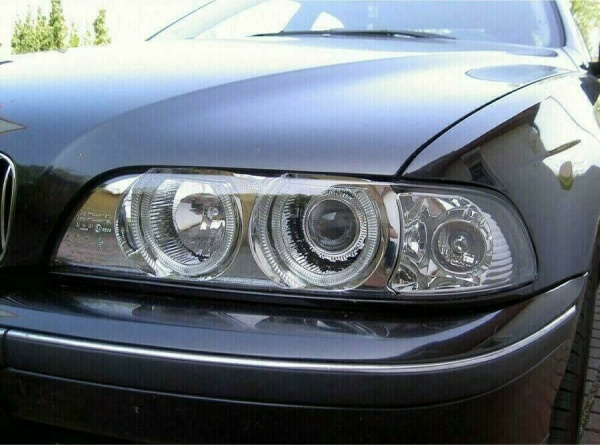 Xenon Upgrade Design Angel Eyes Scheinwerfer für BMW 5er E39 Facelift 00-03 chrom