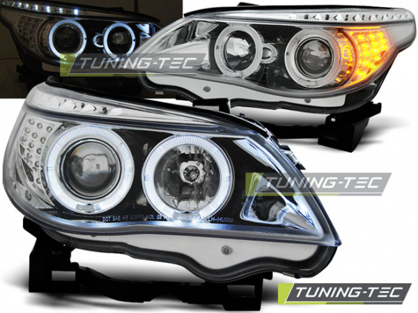 Auto LED Scheinwerfer Für BMW E60 Scheinwerfer 20 03–20 10 523i 530i Angel  Eye LED Scheinwerfer DRL Hid Bi Xenon Von 805,62 €