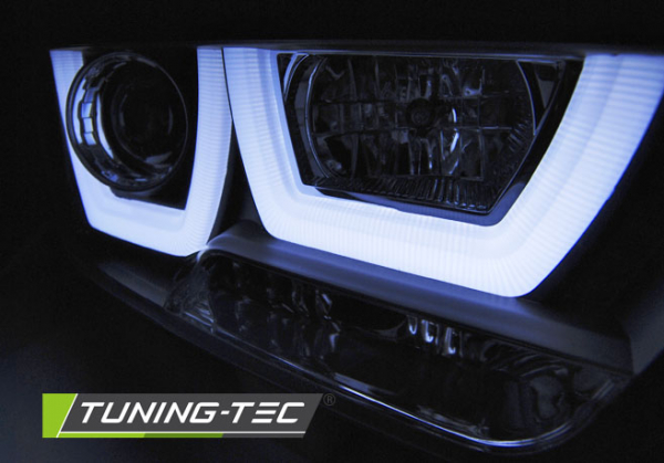 LED Angel Eyes Scheinwerfer für Dodge Charger LX II 11-15 schwarz LTI