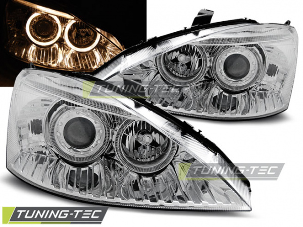 Upgrade Design Angel Eyes Scheinwerfer für Ford Focus 1 98-01 chrom