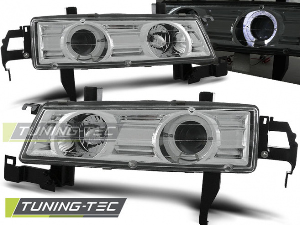 LED Angel Eyes Scheinwerfer für Honda Prelude 92-97 chrom