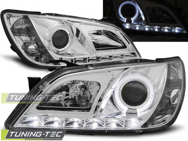 LED Tagfahrlicht Design Scheinwerfer für Lexus IS 01-05 chrom