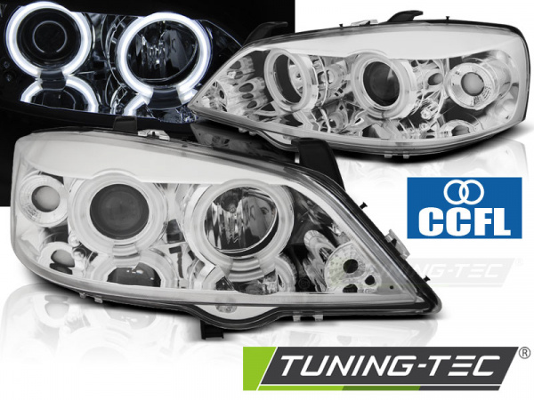 CCFL Angel Eyes Scheinwerfer für Opel Astra G 98-04 chrom