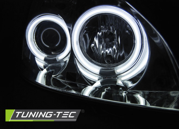 CCFL Angel Eyes Scheinwerfer für Renault Clio 2 01-05 chrom