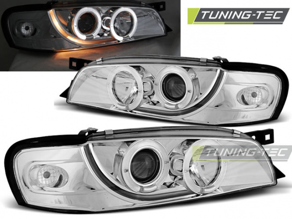 LED Angel Eyes Scheinwerfer für Subaru Impreza 1 93-00 chrom