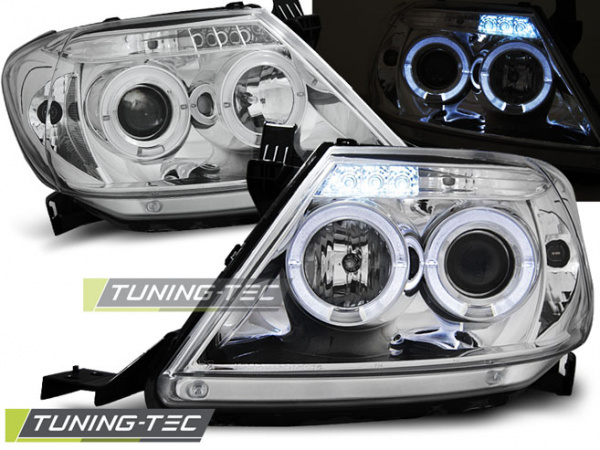 LED Angel Eyes Scheinwerfer für Toyota Hilux 05-11 chrom