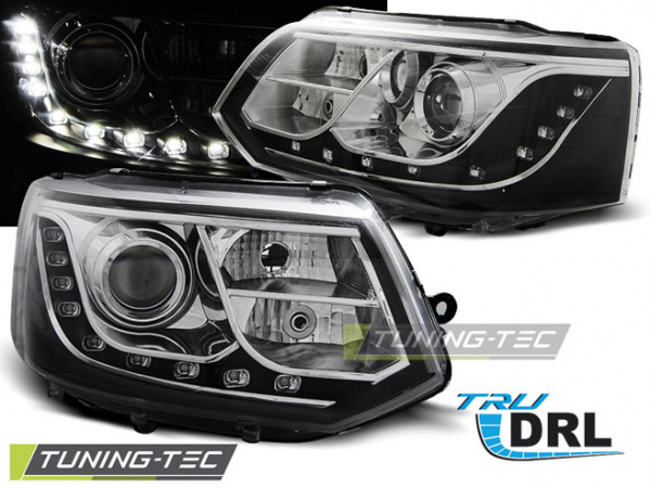 LED Tagfahrlicht Scheinwerfer für VW T5 GP (Facelift) 10-15 chrom