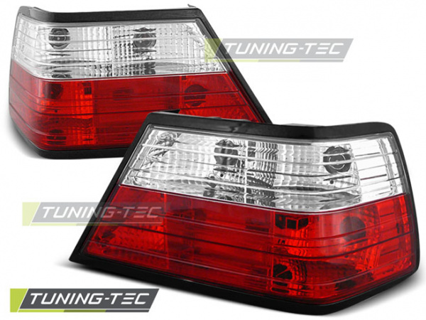 Upgrade Design Rückleuchten für Mercedes Benz E-Klasse W124 85-95 rot/weiß