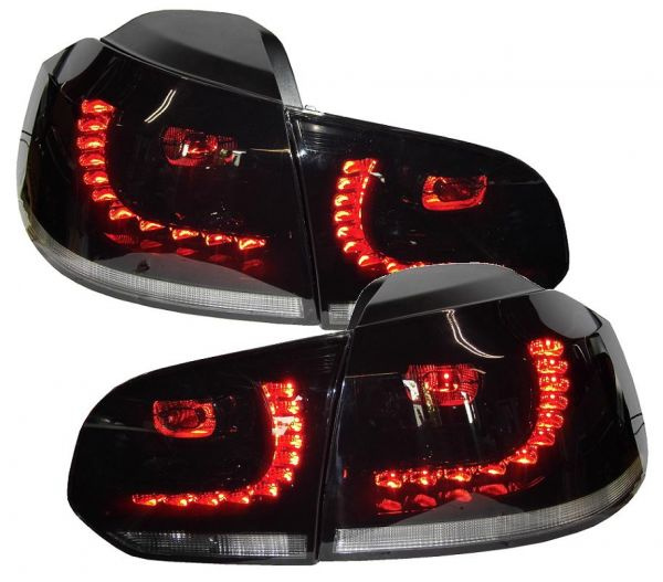 Voll LED Design Rückleuchten für VW Golf 6 (VI) 08-12 schwarz/rauch mit  dynamischem Blinker