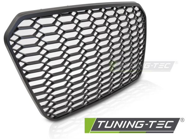 Upgrade Wabengitter Sportgrill / Kühlergrill für Audi A6 4G (C7) 10-14 matt schwarz