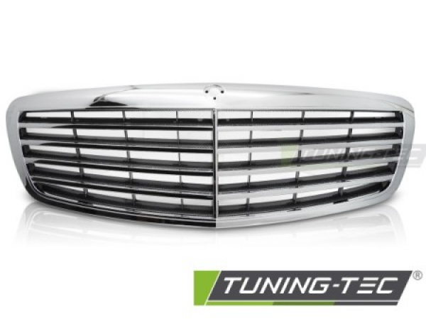 Upgrade Sportgrill / Kühlergrill für Mercedes Benz S-Klasse W221 05-09 Carbonlook/chrom