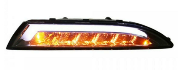 Upgrade Klarglas LED Frontblinker / Standlicht Kombination für VW Scirocco 3 08-14 rauch dynamisch