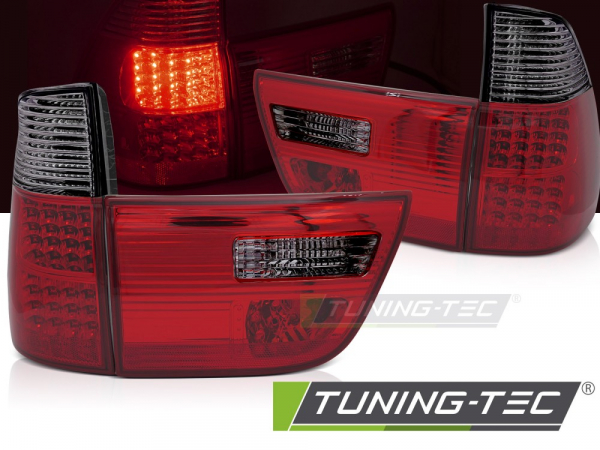 LED Upgrade Design Rückleuchten Set für BMW X5 E53 99-03 rot/schwarz