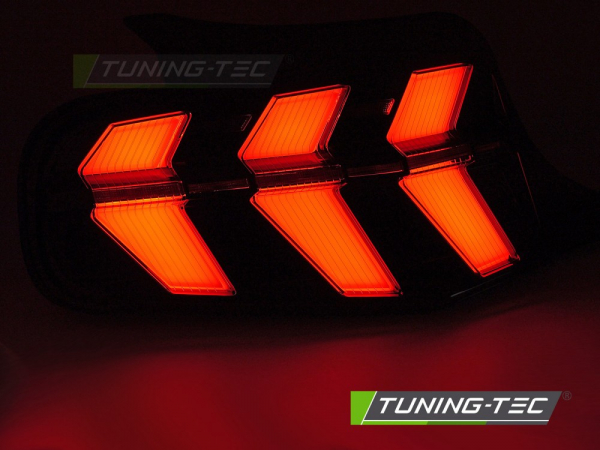 VOLL LED Lightbar Design Rückleuchten Set für Ford Mustang V 10-13 schwarz mit dyn. Blinker