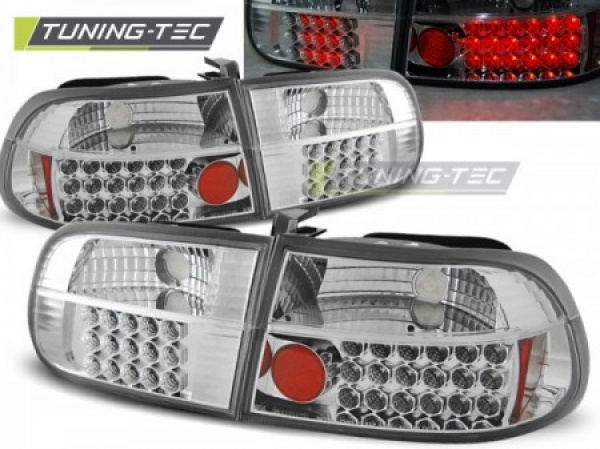 LED Upgrade Design Rückleuchten für Honda Civic 3 Türer 91-95 chrom