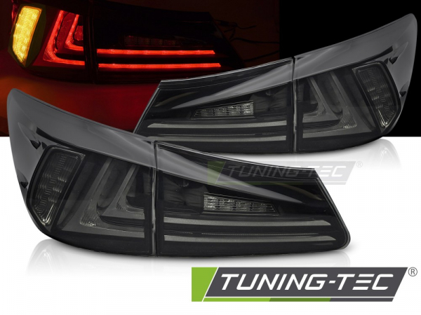 VOLL LED Lightbar Design Rückleuchten für Lexus IS 06-13 schwarz/rauch