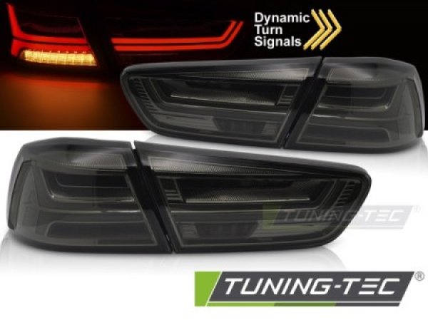 VOLL LED Upgrade Design Rückleuchten für Mitsubishi Lancer 8 Limousine 08-16 schwarz/rauch mit dyn. Blinker