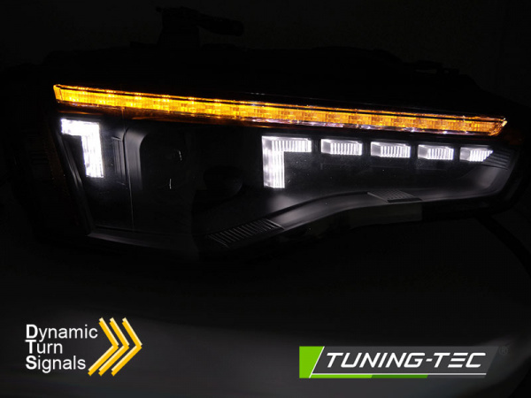 VOLL LED Tagfahrlicht Scheinwerfer Set für Audi A5 Facelift 11-16 Schwarz mit dyn. Blinker