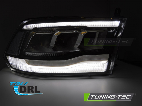 VOLL LED Tagfahrlicht Scheinwerfer Set für Dodge RAM 09-18 schwarz mit dyn. Blinker