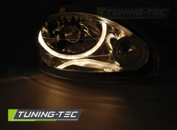 LED Angel Eyes Scheinwerfer für Opel Corsa B 93-00 chrom