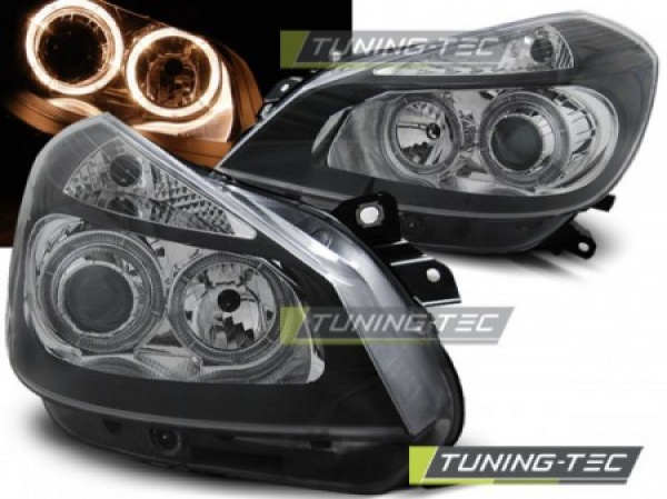 Upgrade Design Angel Eyes Scheinwerfer für Renault Clio 3 05-09 schwarz