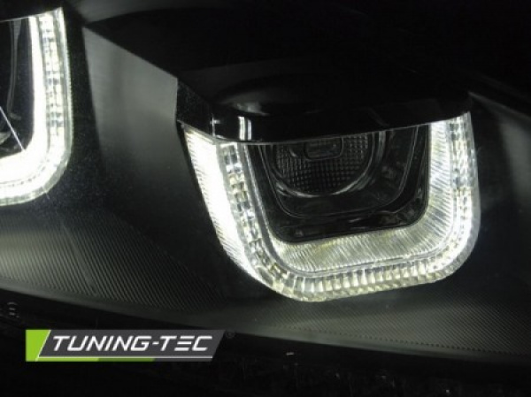 LED Tagfahrlicht Scheinwerfer für VW Golf 6 08-12 schwarz im Golf 7 Design mit dynamischem LED Blinker