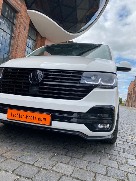 LED Tagfahrlicht Scheinwerfer für VW T6.1 schwarz ab 2019  mit dynamischem Blinker