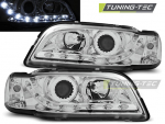 LED Tagfahrlicht Design Scheinwerfer für Volvo S40 / V40 96-00 chrom